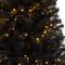 6ft. Pre-Lit Black Artificial Christmas Tree, Clear LED Lights